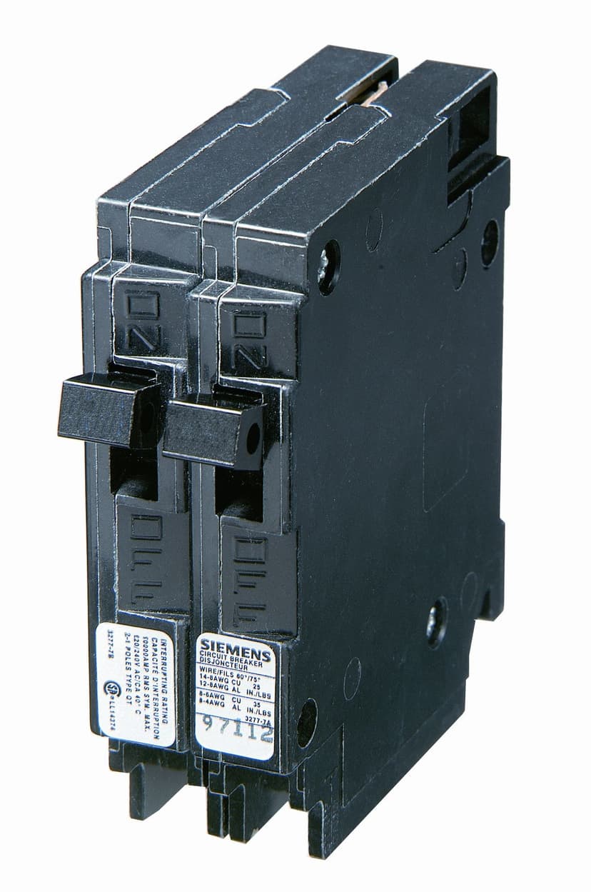 SIEMENS Q1515NC Space Saving Type Q Breaker, Black, 15A, 120V, 1 Pole