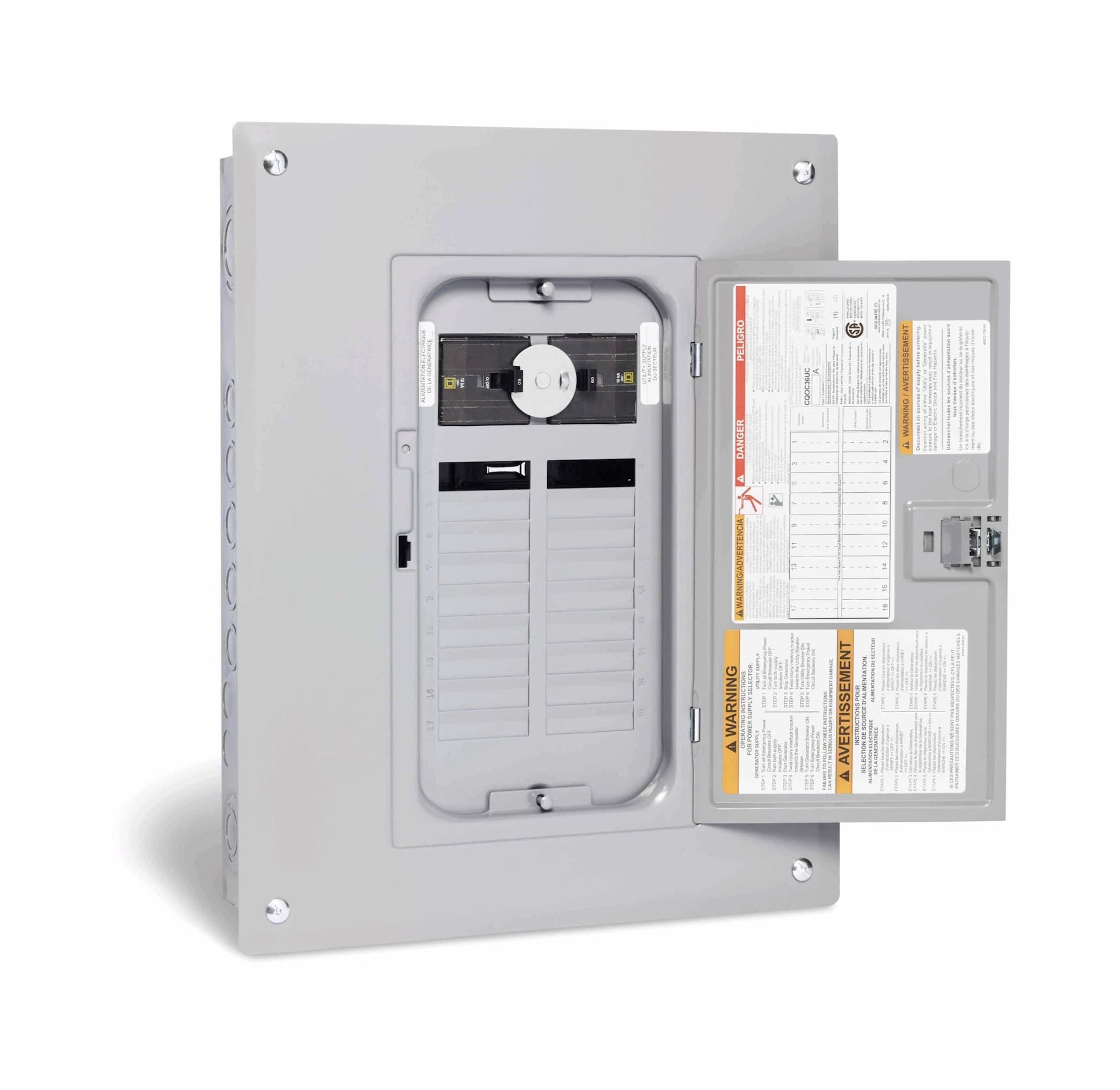 Schneider Electric Square D Quick Open Generator Panel, 60A, 120/240V