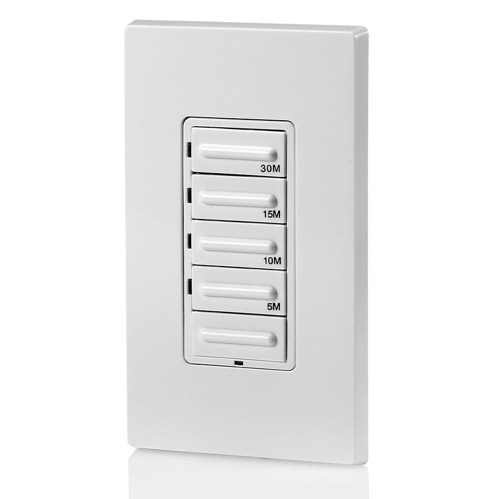 Leviton LTB30-742 Decora® 30-Minute Countdown Timer Switch with Wallplate, White