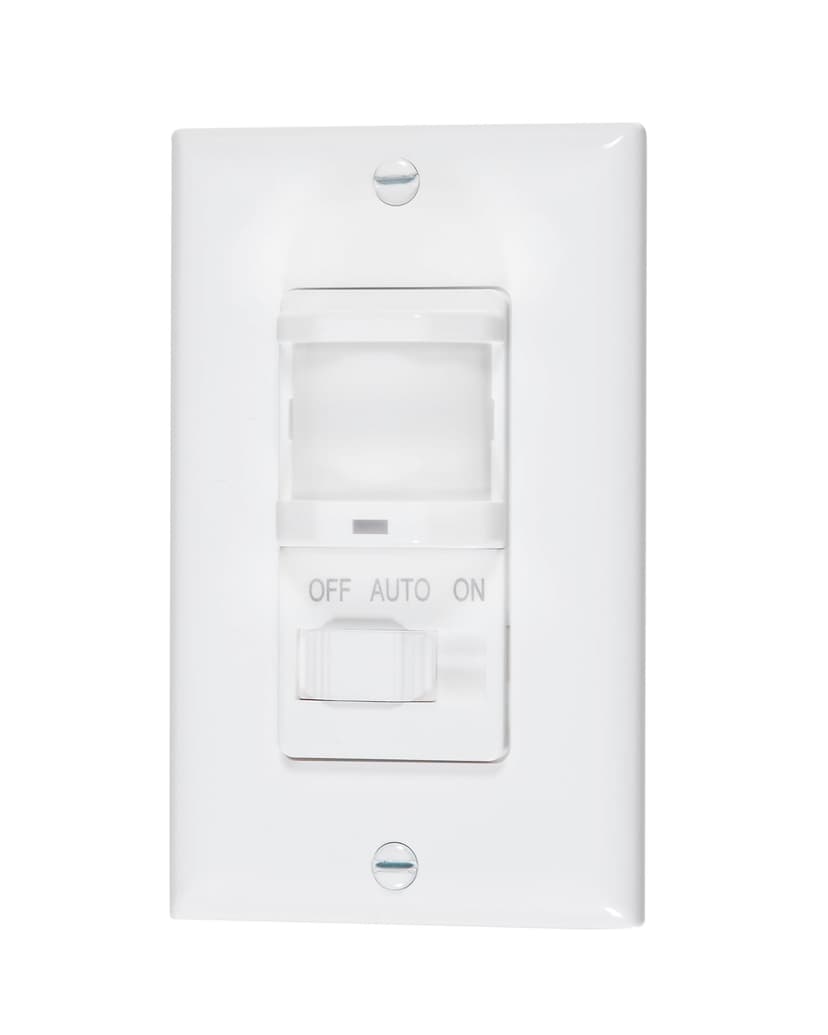 Decorator Single Pole Occupancy Motion Sensor Light Switch, Auto-On, Residential Grade, White