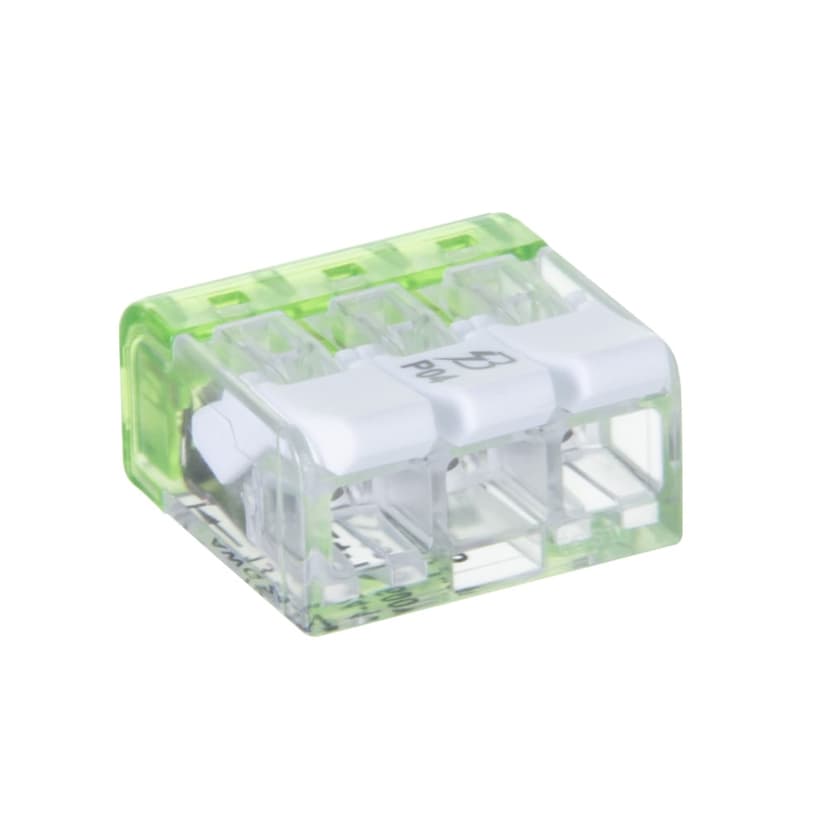 GARDNER BENDER 19-PCL3 LeverGard 3-Port Splicing/Wire Connectors, Green, 10-pk