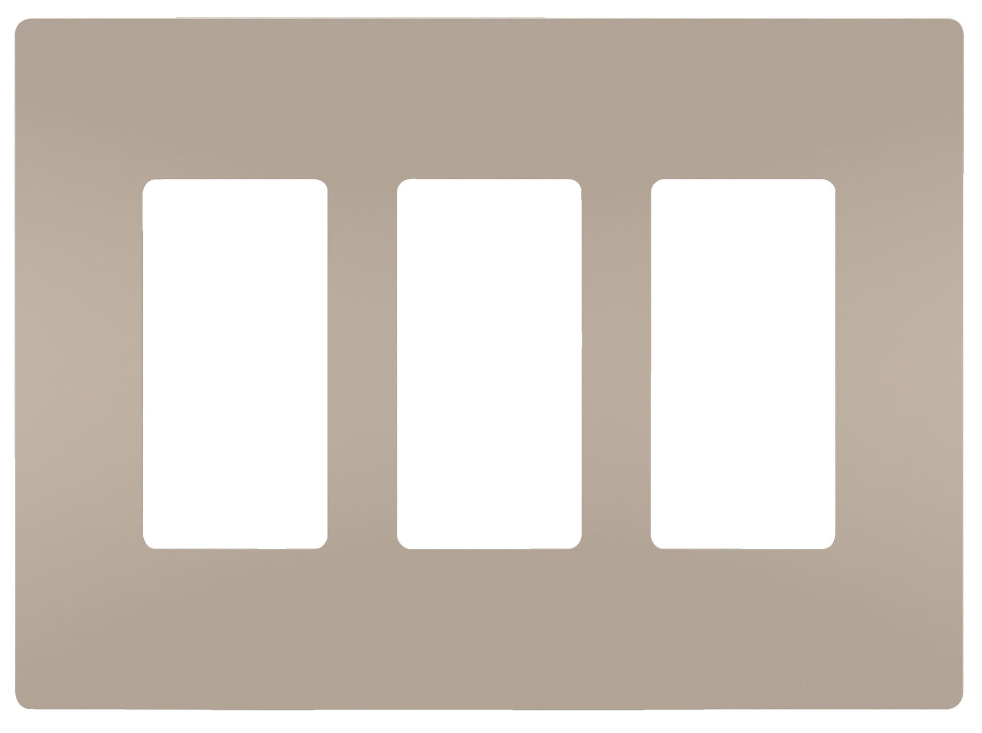 Legrand RWP263NICC6 Radiant Screwless Wallplate, 3 Gang, Nickel