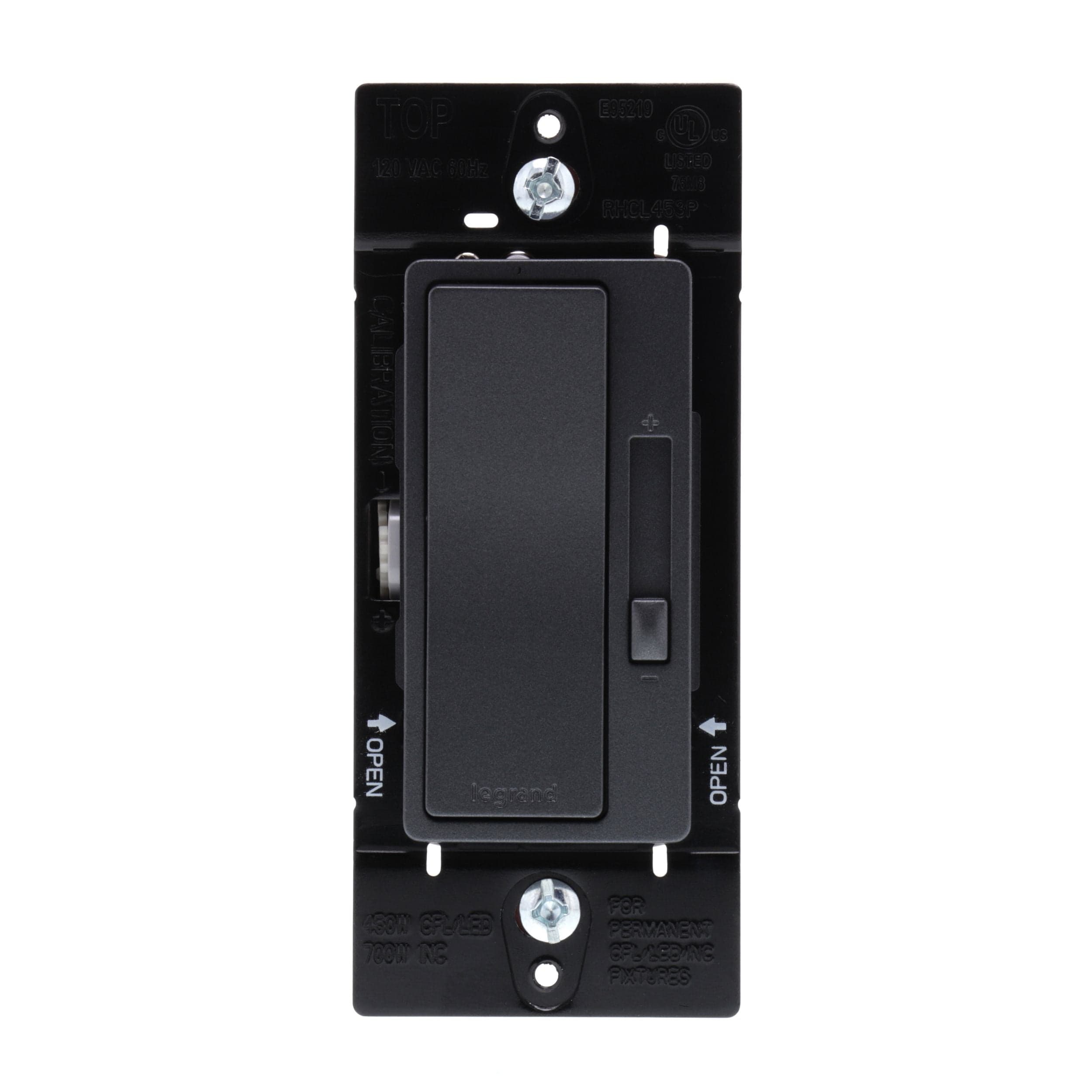 Legrand RHCL453PNI Radiant Preset LED & CFL Paddle Dimmer, 700 W Incandescent/Halogen, 450 W LED/CFL, Graphite