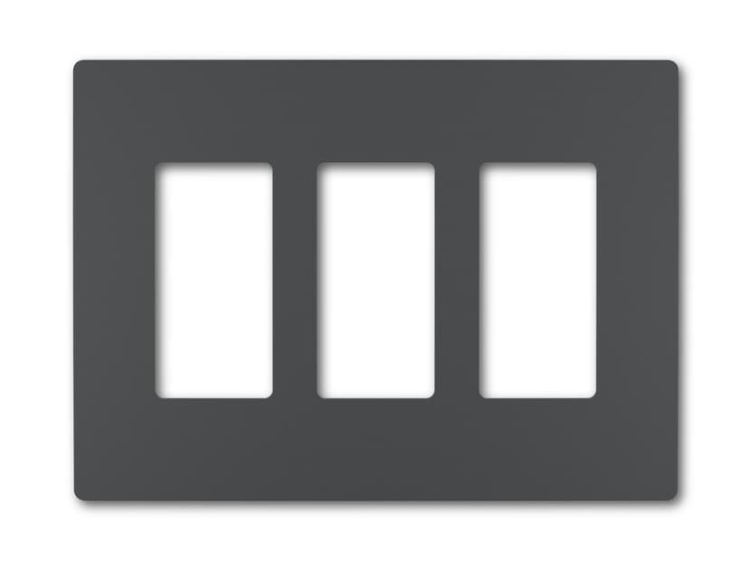 Legrand RWP263GCC6 Radiant Screwless Wallplate, 3 Gang, Graphite