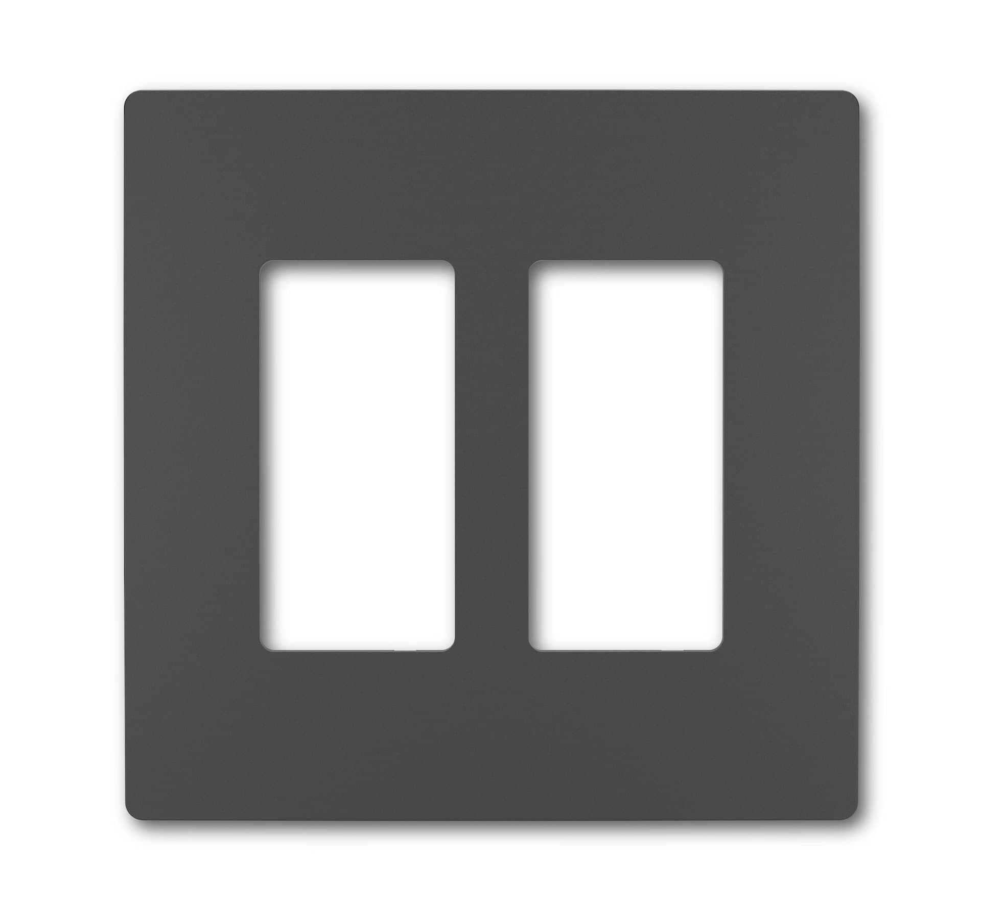 Legrand RWP262GCC6 Radiant Screwless Wallplate, 2 Gang, Graphite