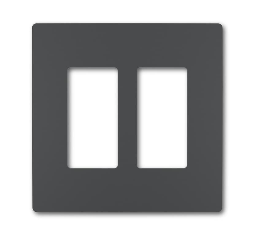 Legrand RWP262GCC6 Radiant Screwless Wallplate, 2 Gang, Graphite