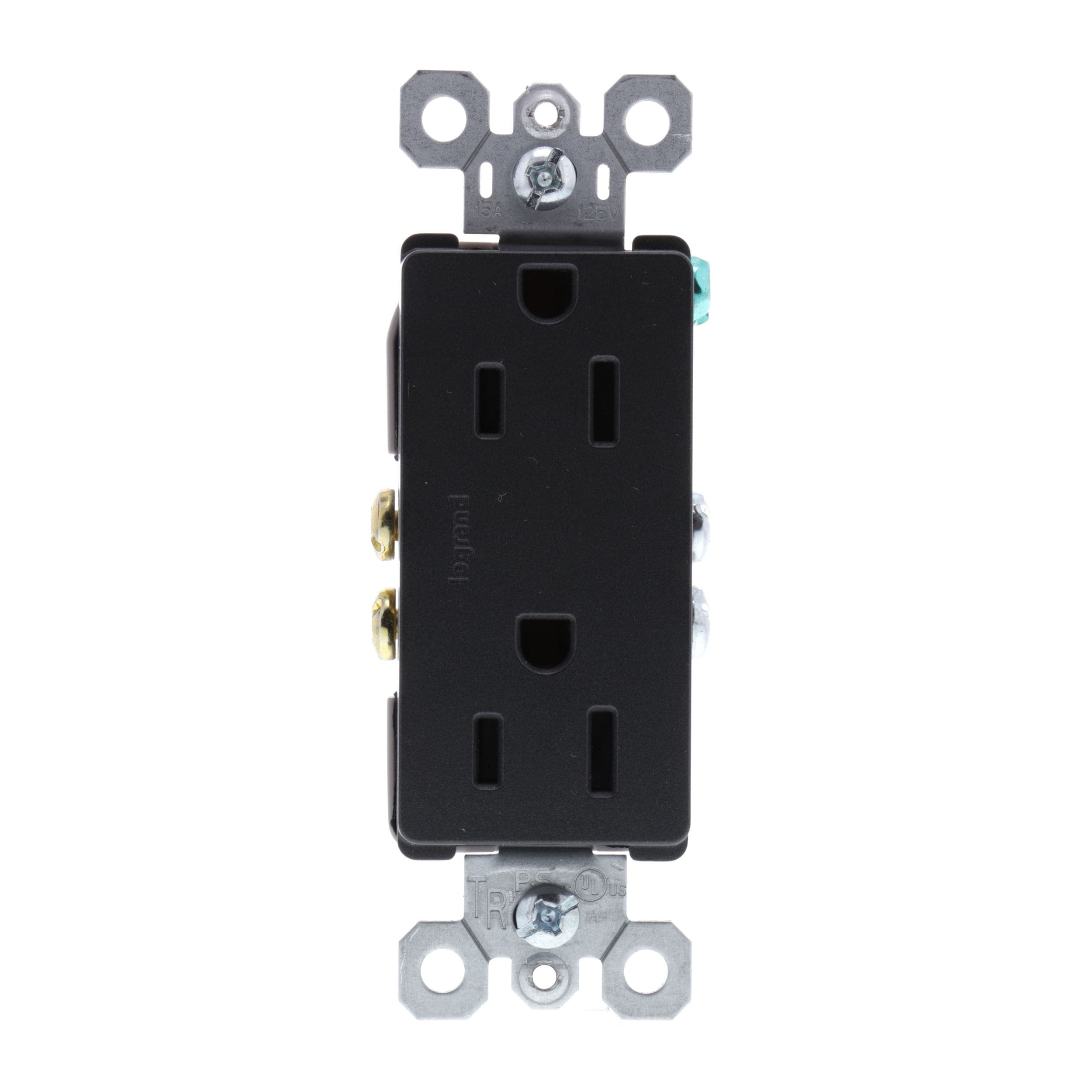 Legrand 885TRGCC12 Tamper-Resistant Duplex Decorator Outlet, 15A, 125V, Graphite