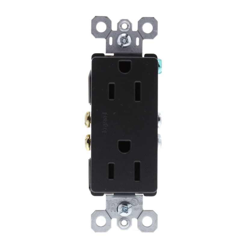 Legrand 885TRGCC12 Tamper-Resistant Duplex Decorator Outlet, 15A, 125V, Graphite