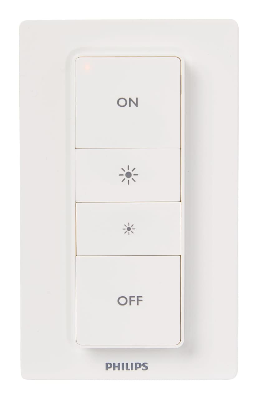 PHILIPS Hue 562777 Smart LED Wireless Dimmer Switch and Remote (2nd Generation), Installation-Free, White