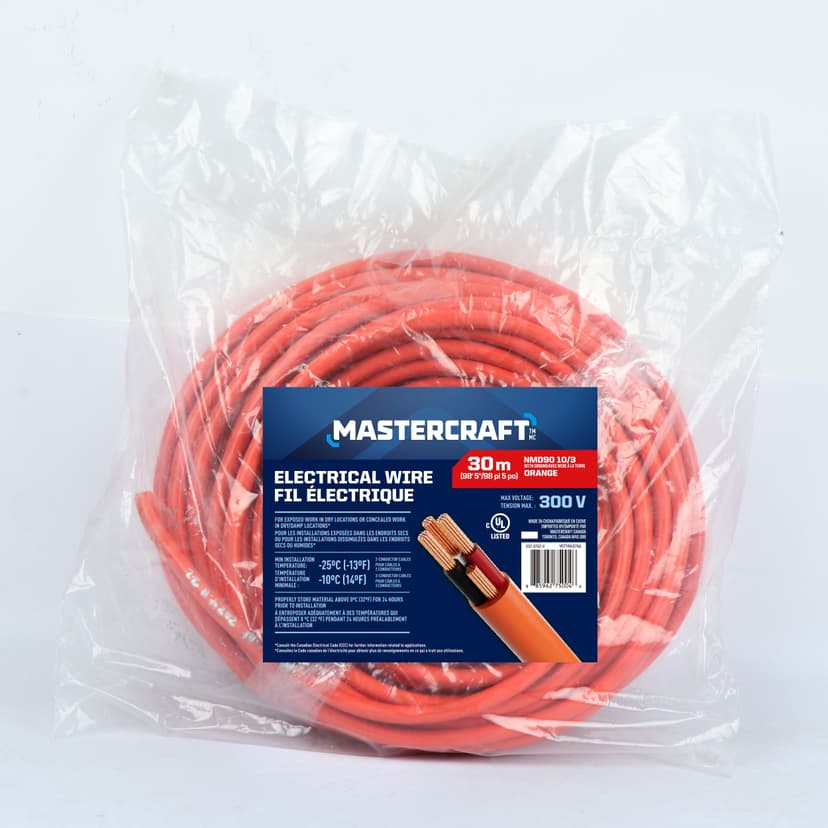 NMD90 Electrical Wire, 10/3, Orange, 98.4-ft