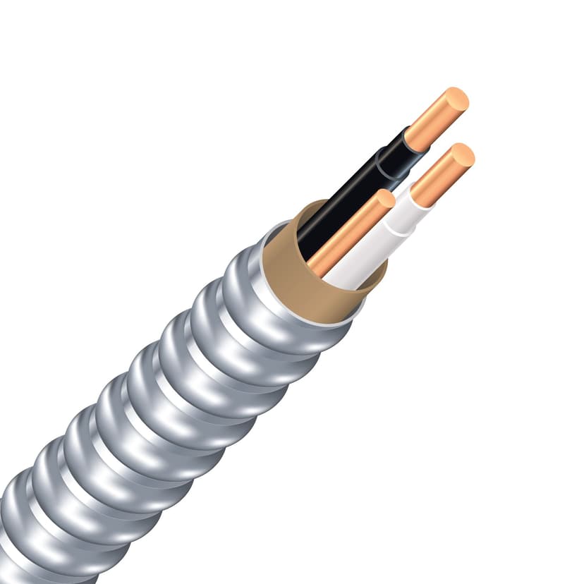 Southwire 55222620 AC90 Armored Electrical Cable, 14/2, 65-ft