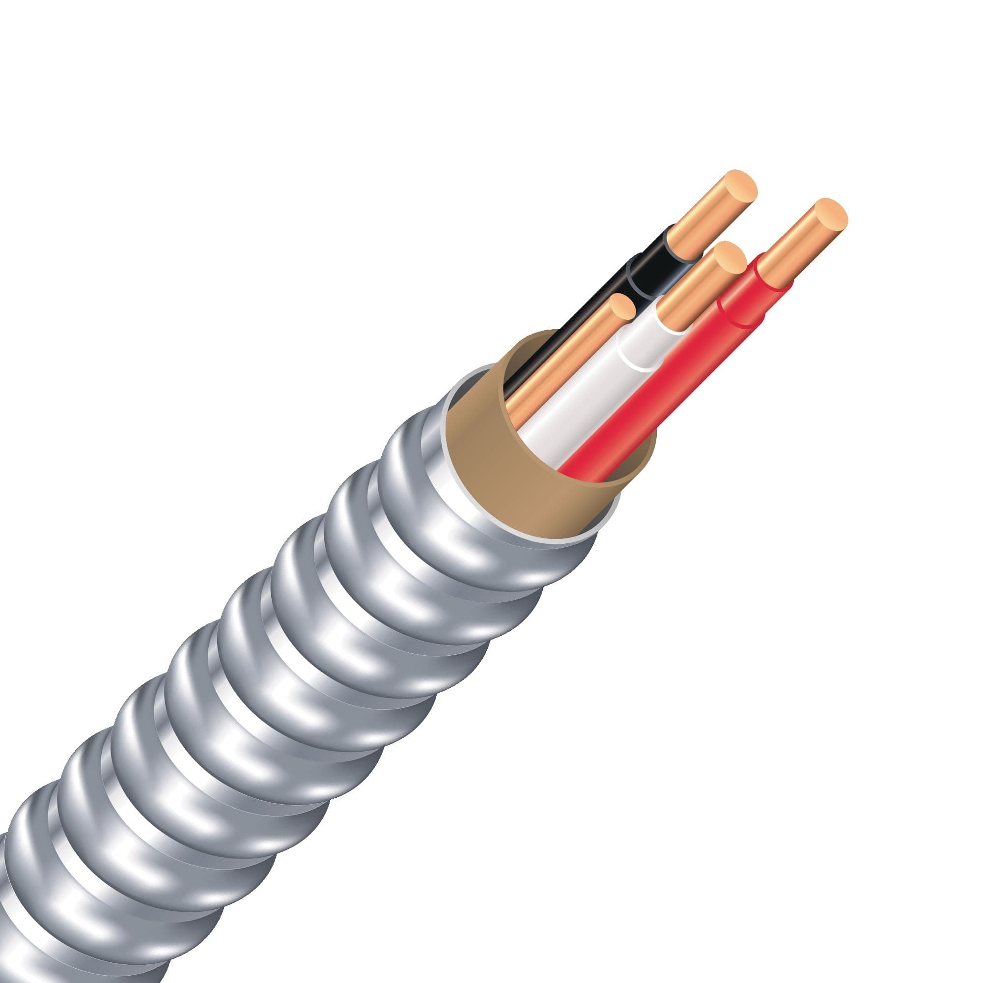 Southwire 55222720 AC90 Armored Electrical Cable, 14/3, 65-ft