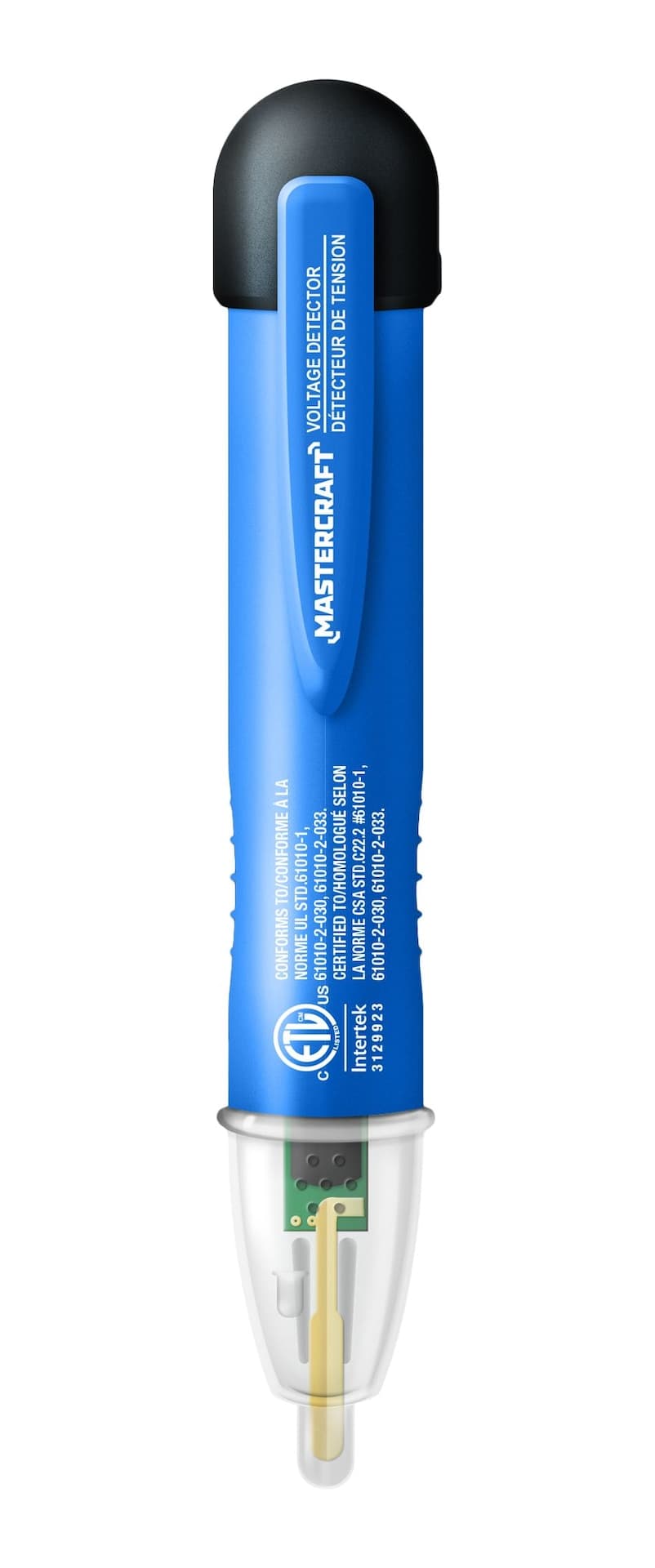 Mastercraft 70-1000V AC Voltage Tester with LED Flash and Built-In Buzzer, Blue