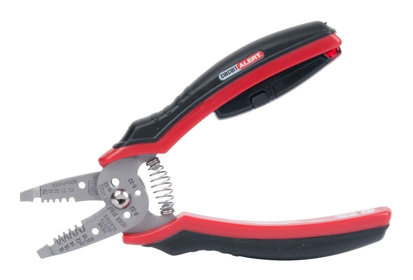 GARDNER BENDER GST-55M Circuit Alert Voltage Sensing Wire Stripper, Ergonomic Handles, 10-18 AWG, Red