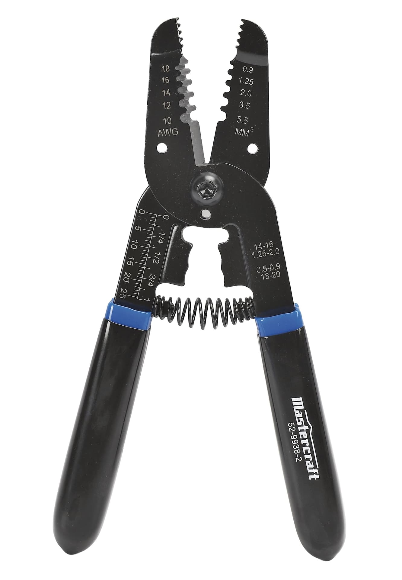 Mastercraft 6-in-1 Calibrated Wire Stripper, 10-18 AWG, Black