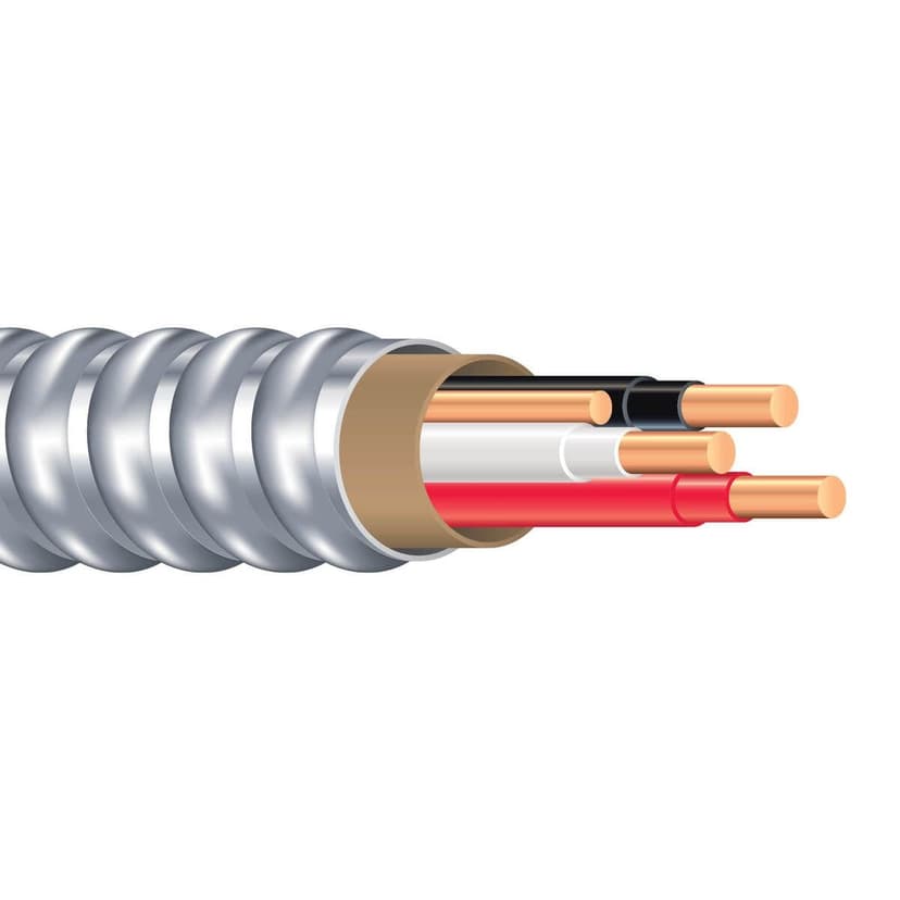 Southwire 55222710 AC90 Armoured Copper Wire, 14-3, 32.8-ft