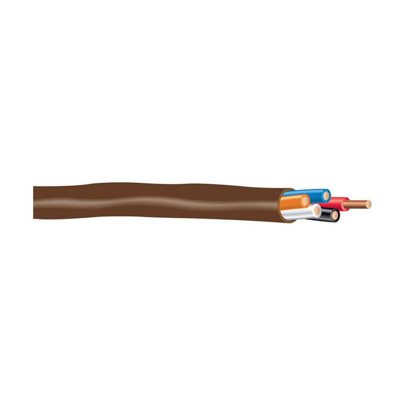 Southwire 18/5 FAS/LVT Thermostat Wire, Brown, 15-m