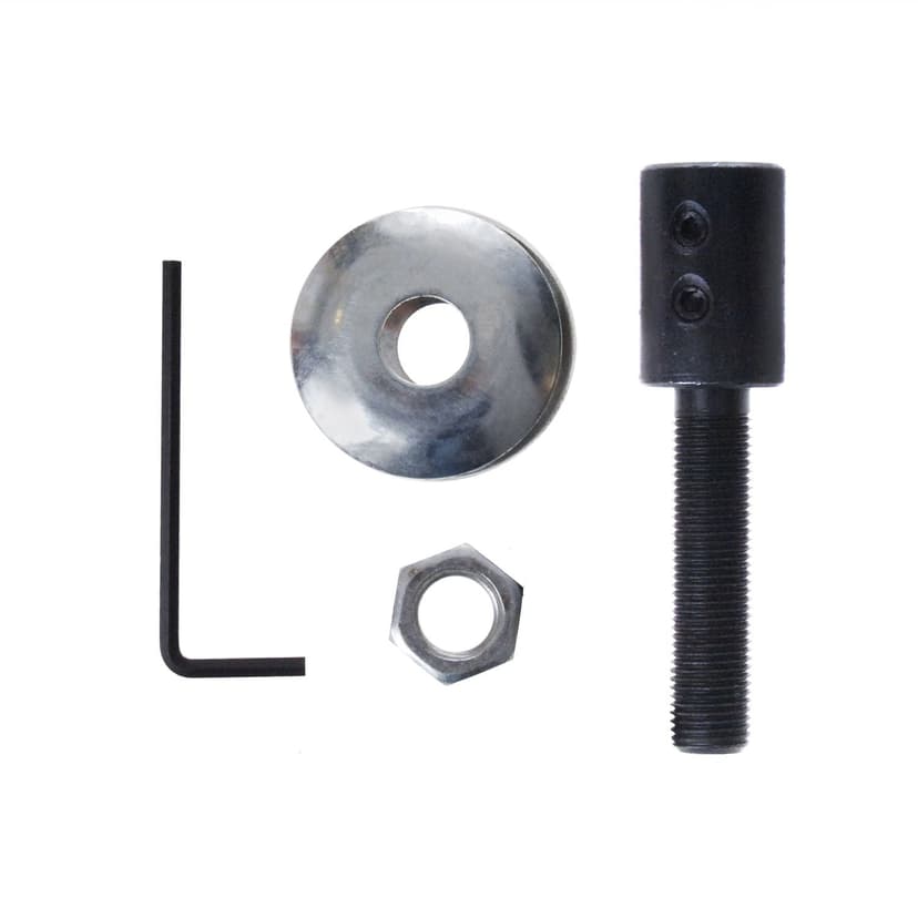 Innoda Motor Arbor with 2 Flange Rings, Black Oxide Coated, 1/2-in Shaft