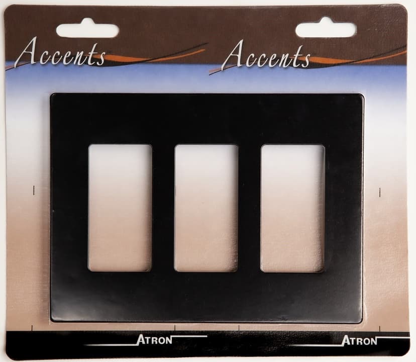 Atron Screwless Triple Rocker Plate, Black