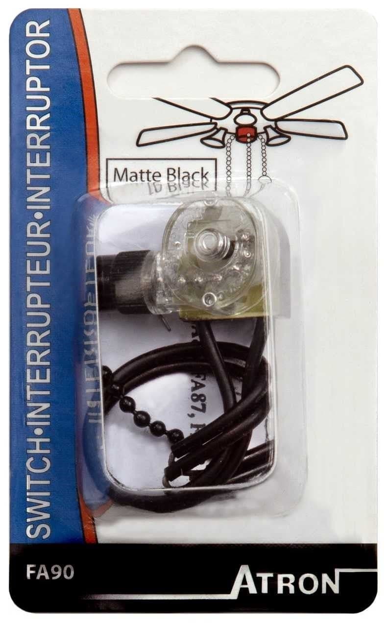 Atron Fanlight Switch with Black Chain