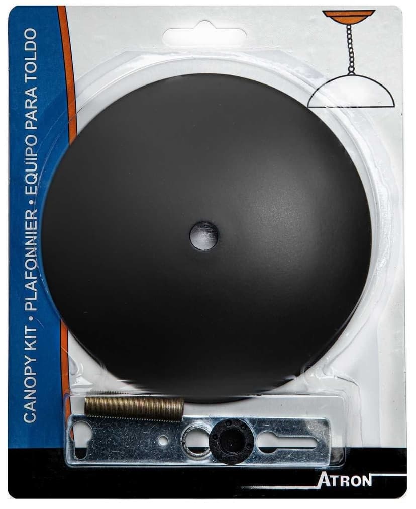 Atron Matte Black Light Canopy, 5-in