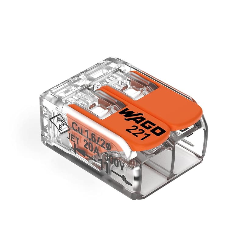 Wago 2-Conductor Lever Connectors, 50-pk