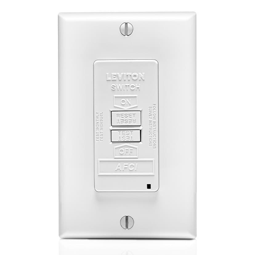 Leviton 20A-125V Blank Face AFCI, White