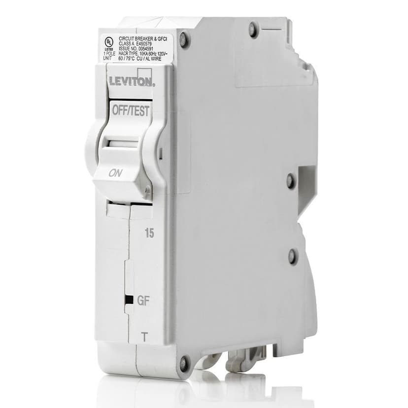 Leviton 15A 1-Pole GFCI Breaker