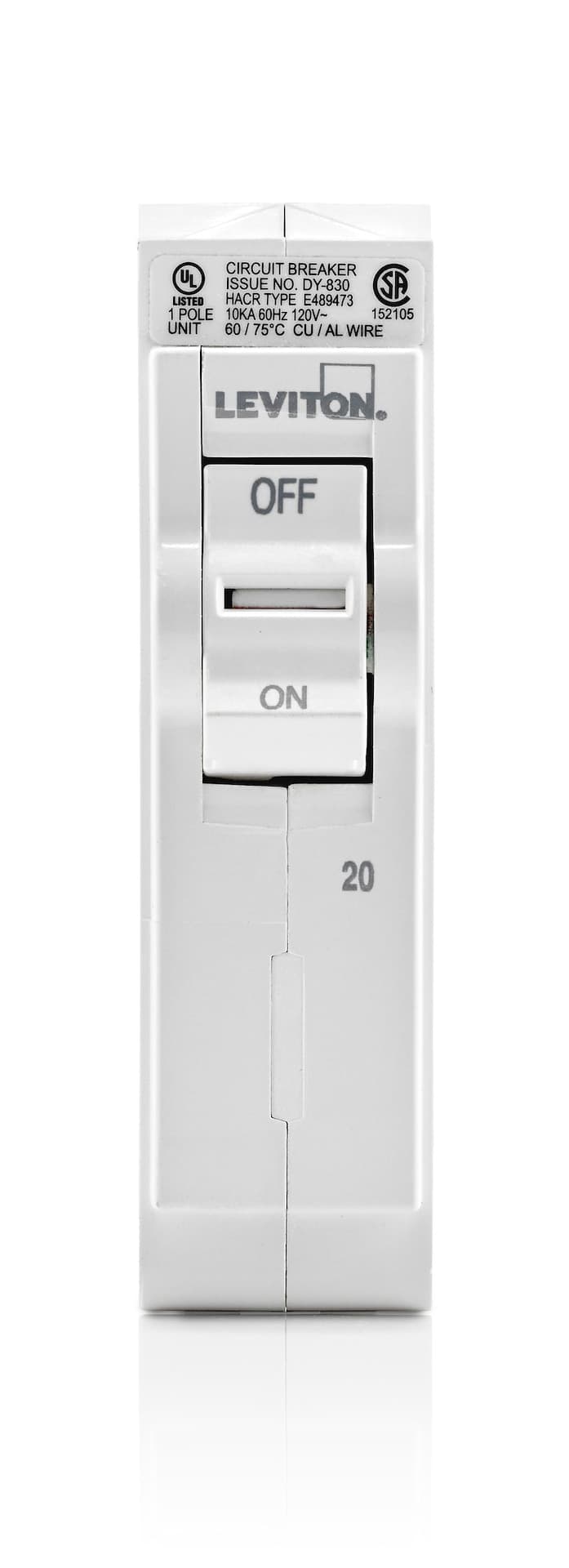 Leviton 20A 1-Pole Breaker