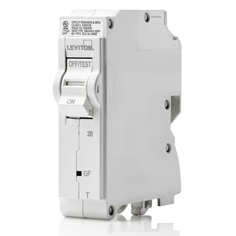 Leviton 20A 1-Pole GFCI Breaker