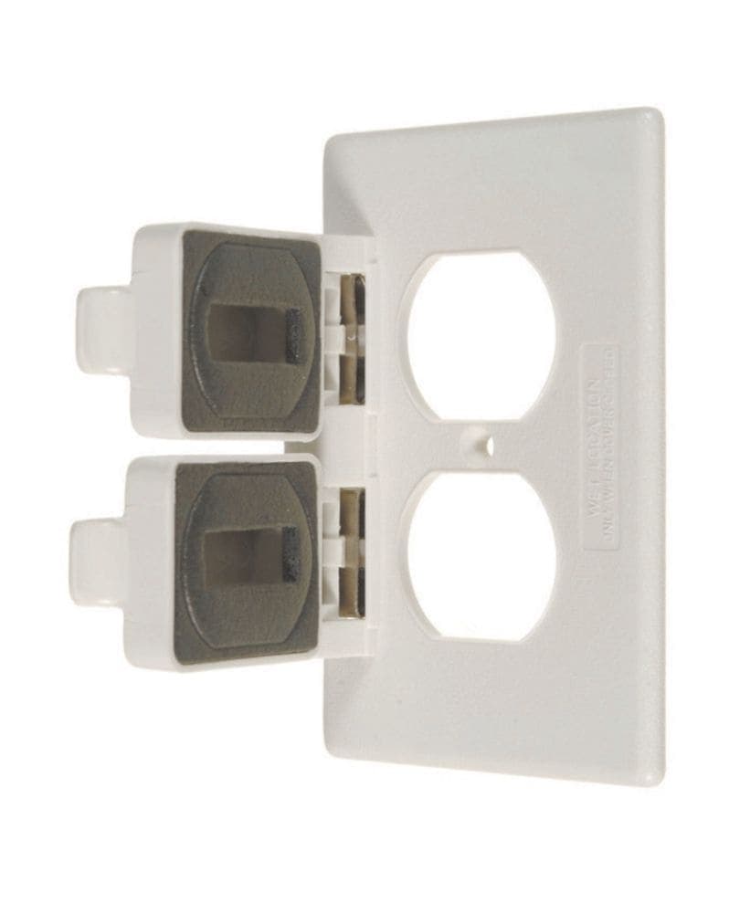 Vista Waterproof Duplex Outlet Cover, White