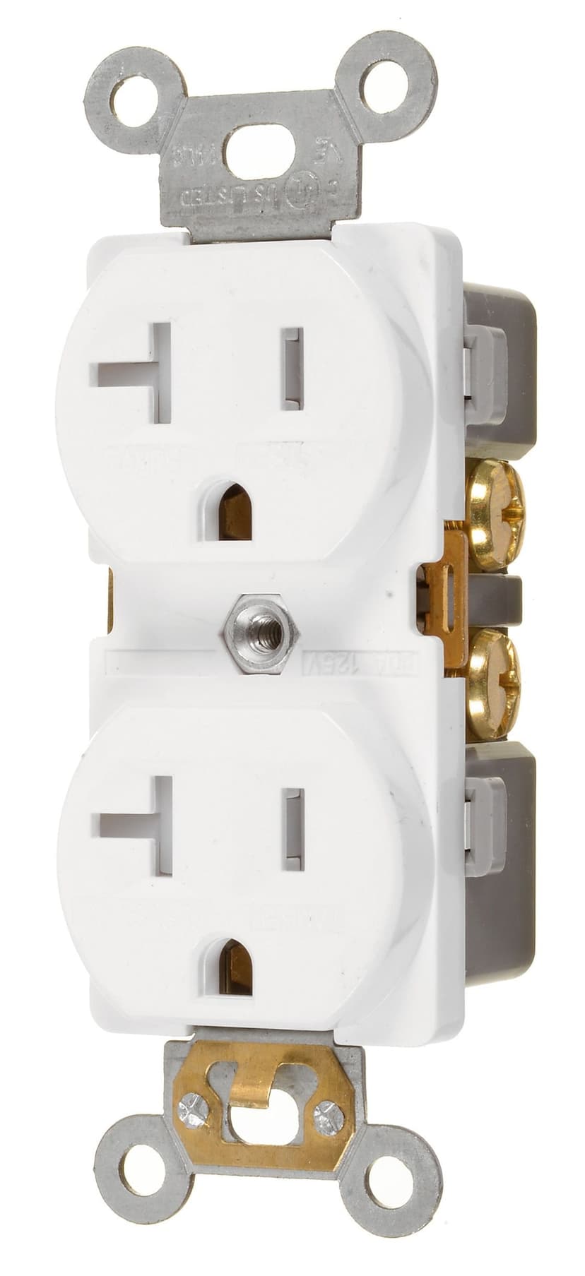 Vista 20A Tamper Resistant Duplex Outlet, White