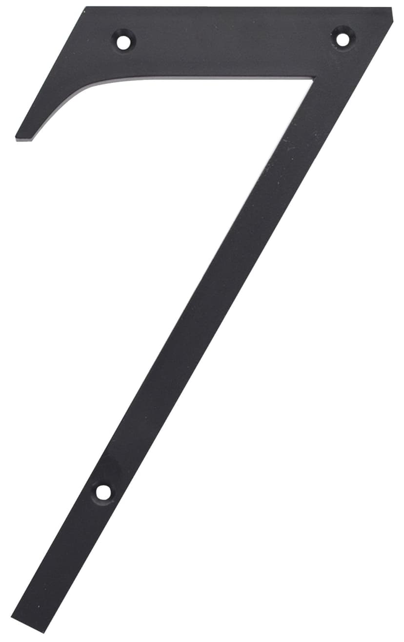 Hillman Black Plastic House Number, Number 7, 6-in