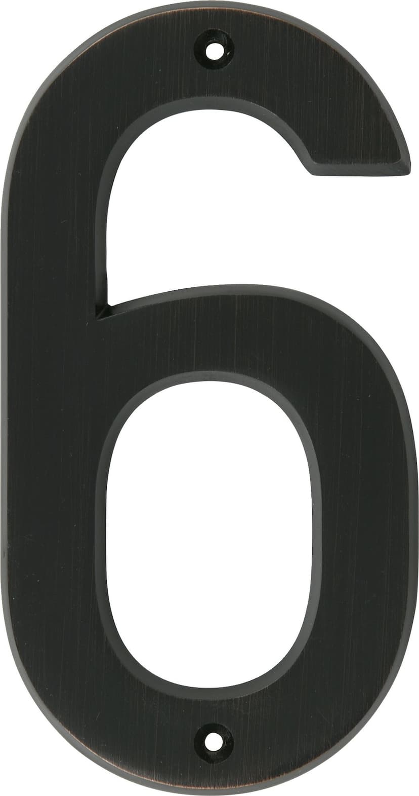 Hillman Black Metal House Number, Bold Font, Number 6, 6-in