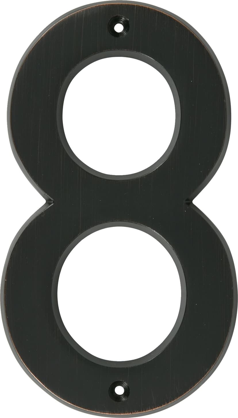 Hillman Black Metal House Number, Bold Font, Number 8, 6-in