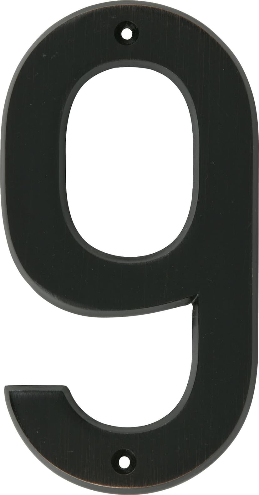 Hillman Black Metal House Number, Bold Font, Number 9, 6-in