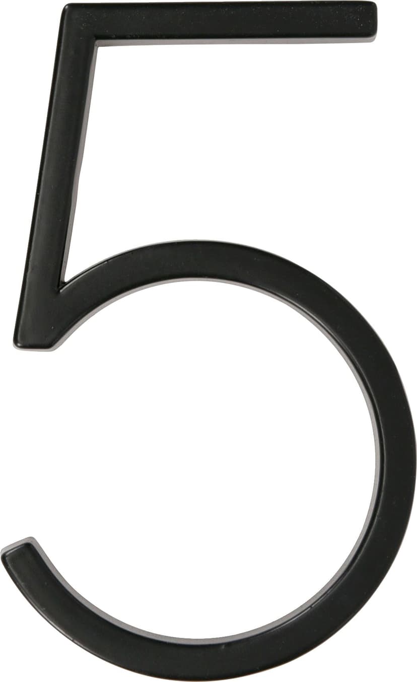 Hillman Black Metal Floating House Number, Number 5, 6-in