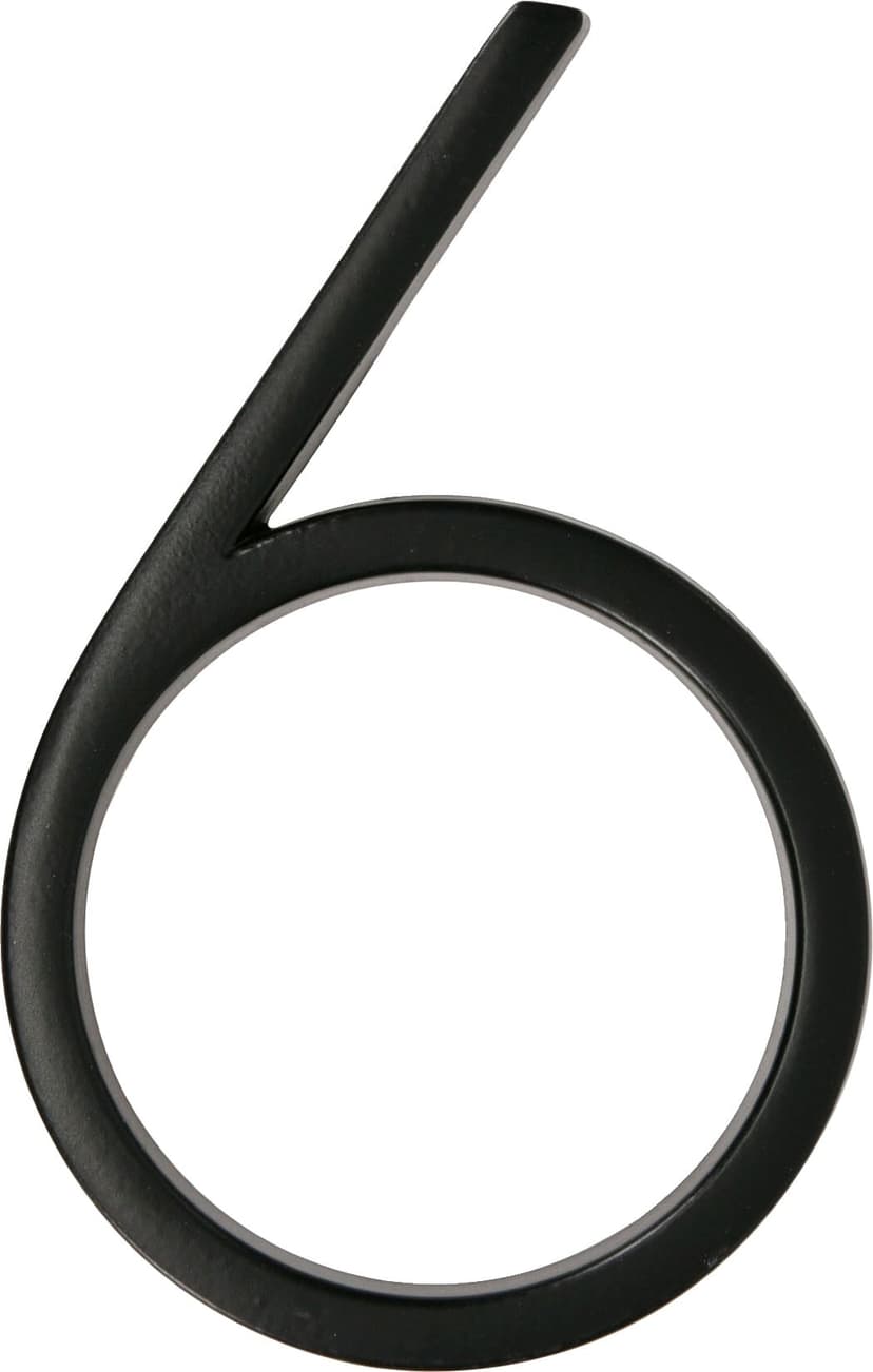 Hillman Black Metal Floating House Number, Number 6, 6-in
