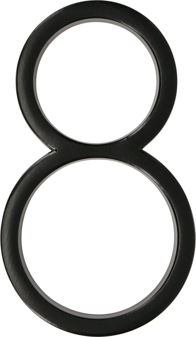 Hillman Black Metal Floating House Number, Number 8, 6-in