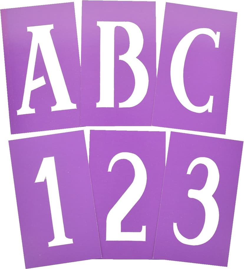 Hillman Decorative Serifs Stencil Pack, 6-in