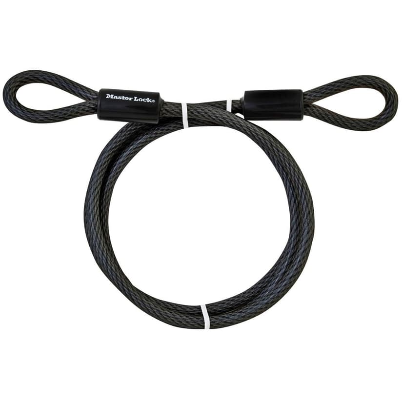 Master Lock 6-ft x 3/8-in Vinyl-Covered Flexible Looped End Cable, Grey