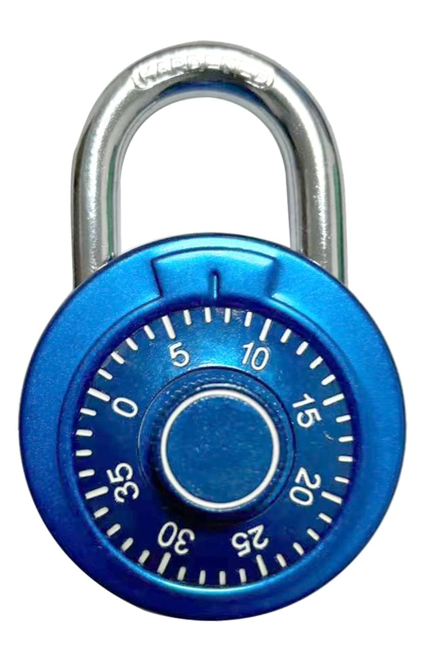 Garrison 48mm Numeric Combination Lock, Blue