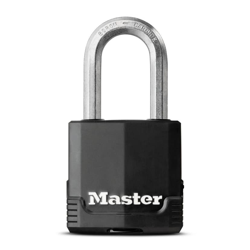 Master Lock 48mm-Wide Laminated Magnum Steel Keyed Padlock with 38mm Shackles, Black
