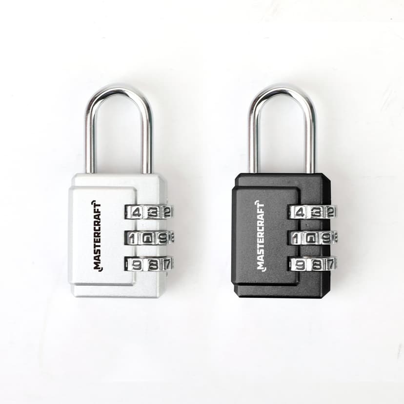 Mastercraft Resettable Combination Luggage Lock, 2-pc