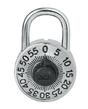 Dudley 48mm-Wide Preset Numeric-Combination Dial Padlock, Silver