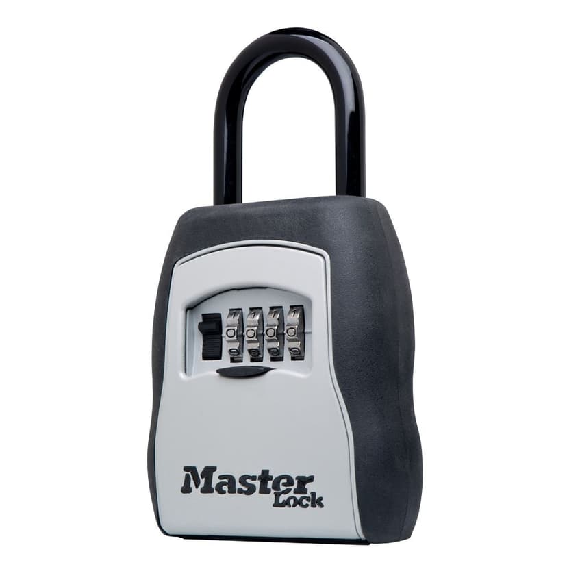 Master Lock 83 mm Wide Resettable Numeric Combination 4-Dial Portable Padlock Box, Silver/Black