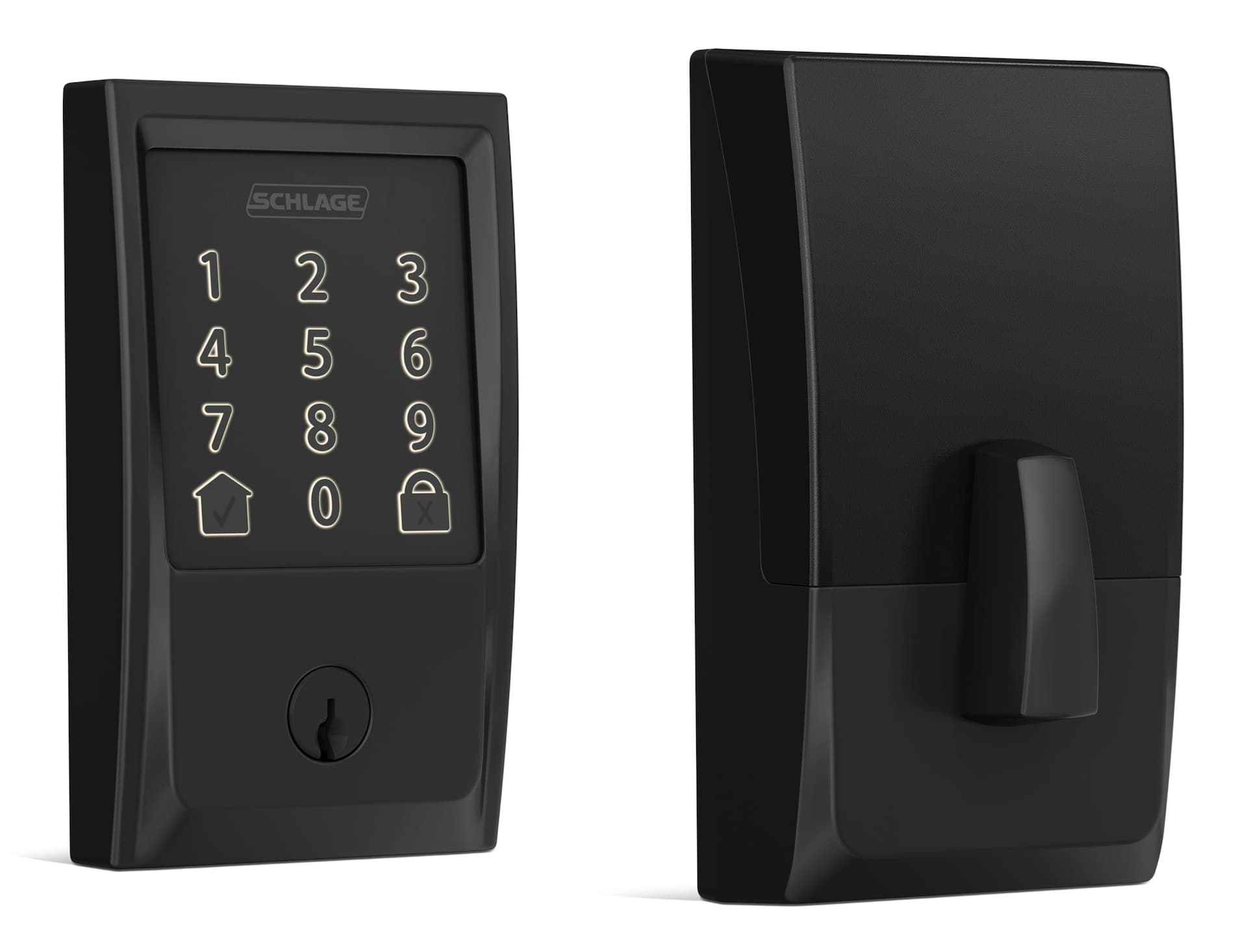 Schlage Encode Smart WiFi Deadbolt with Century Trim, Rated AAA Security, Matte Black