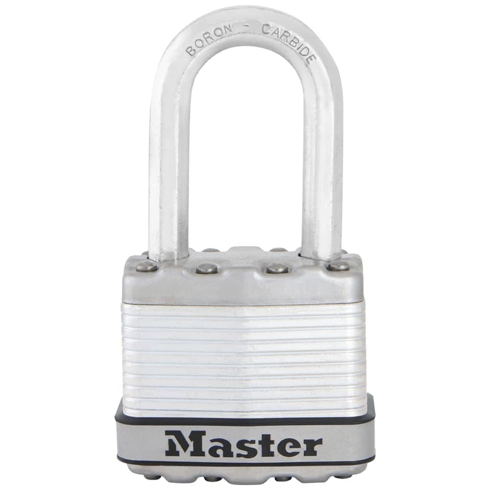Master Lock 44 mm Wide Laminated Magnum Steel Keyed Padlock with 38 mm Shackle, Silver