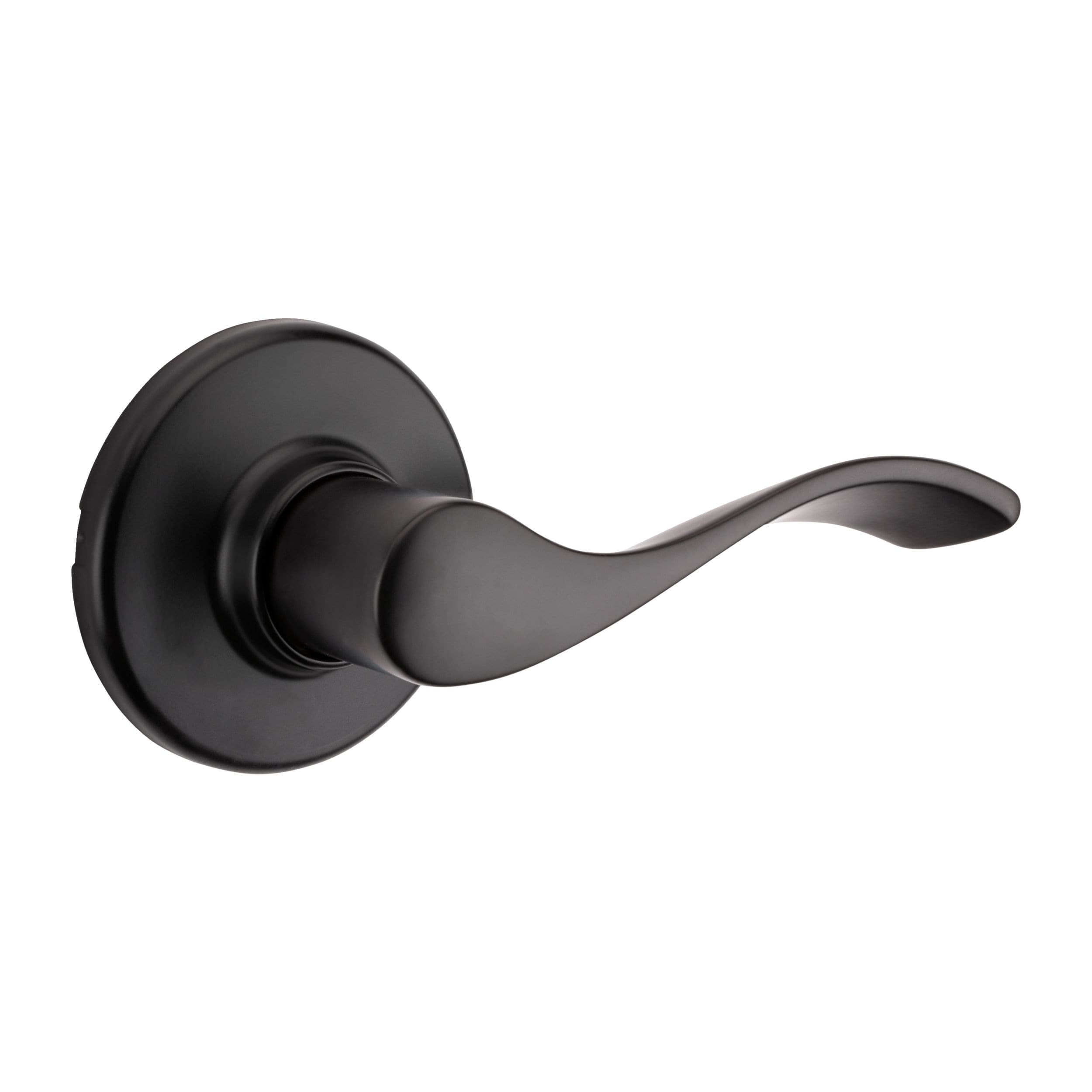 Weiser Belmont Passage Door Handle, Reversible Interior Door Levers for Hall and Closet Use, Matte Black