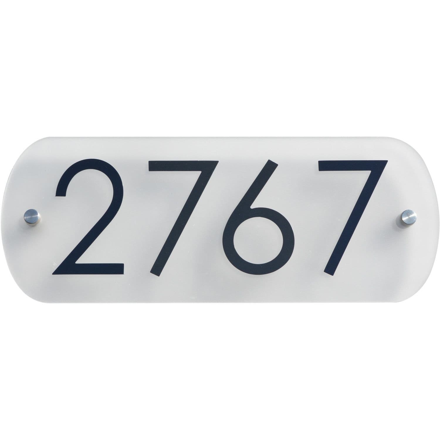 Hillman Screw-On Rectangular Plastic Address Plaque Kit, 5 x 13-in, White